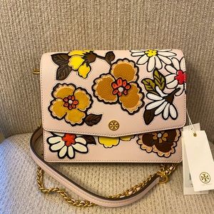 NWT Tory Burch Floral Crossbody and Shoulder Purse